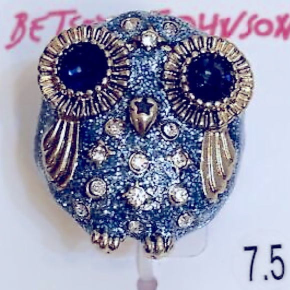 New Betsey Johnson Owl Statement Ring - Picture 4 of 7